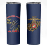 African American Heroes Skinny Tumbler Montford Point Marines - Blue - African Pride