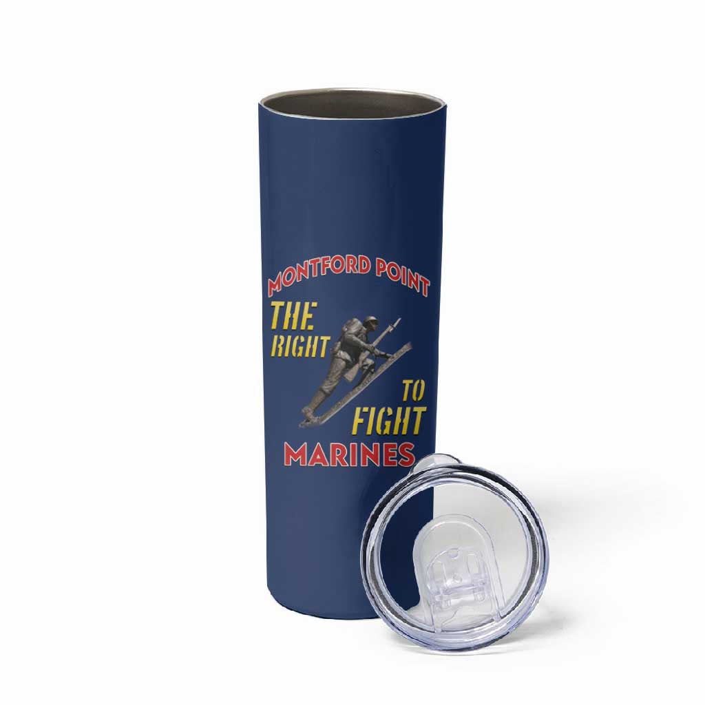 African American Heroes Skinny Tumbler Montford Point Marines - Blue - African Pride