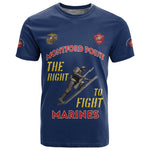 African American Heroes T shirt Montford Point Marines - Blue - African Pride