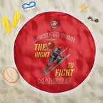African American Heroes Beach Blanket Montford Point Marines - Red - African Pride