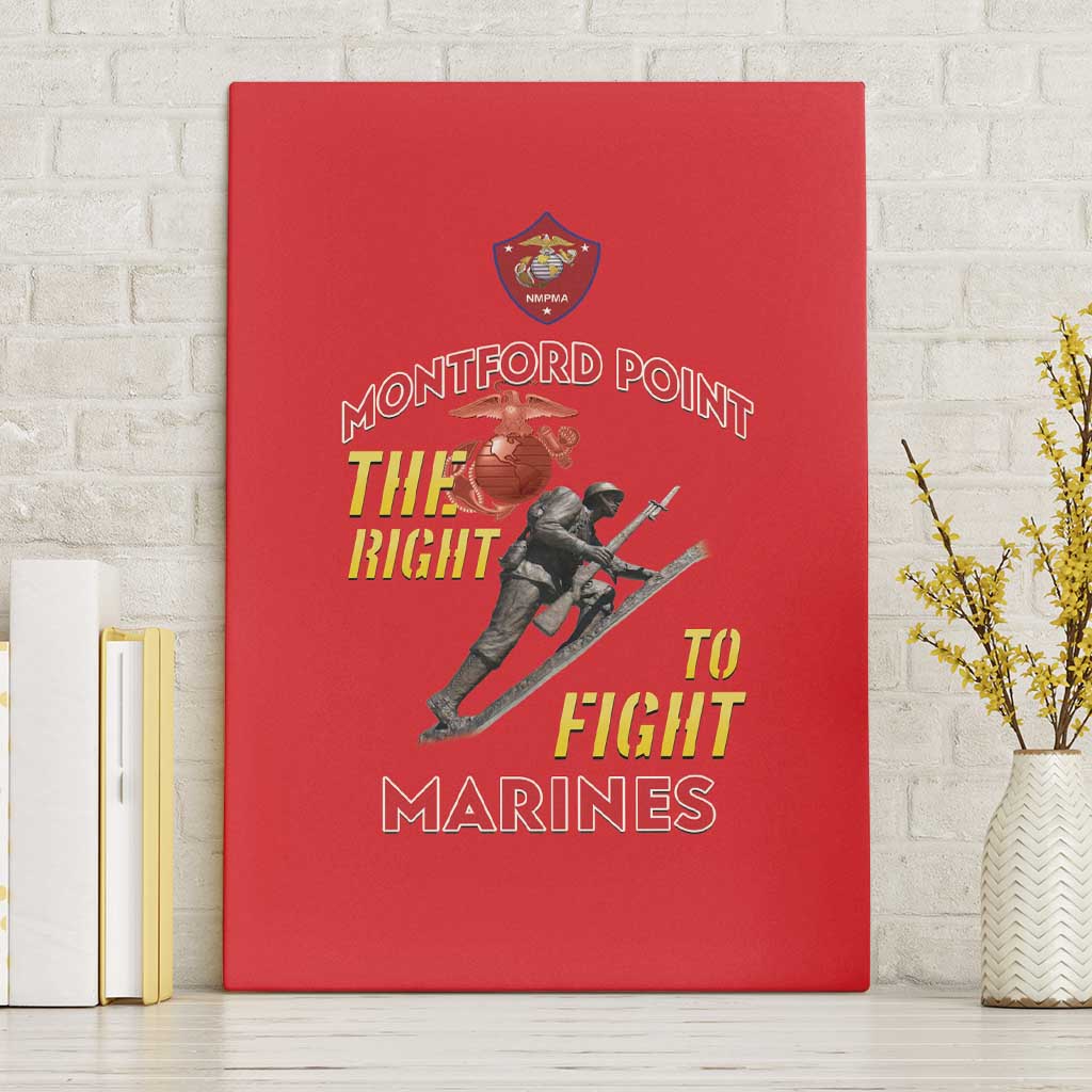 African American Heroes Canvas Wall Art Montford Point Marines - Red - African Pride