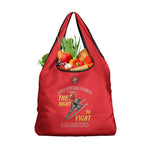 African American Heroes Grocery Bag Montford Point Marines - Red - African Pride