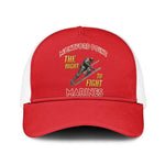 Montford Point Marines Mesh Trucker Cap The Right To Fight - Red - African Pride