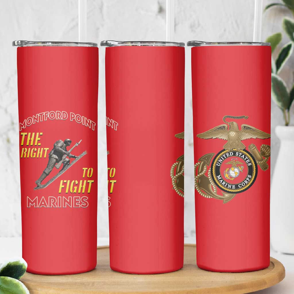 African American Heroes Skinny Tumbler Montford Point Marines - Red - African Pride