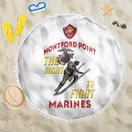African American Heroes Beach Blanket Montford Point Marines - White - African Pride