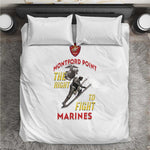 African American Heroes Bedding Set Montford Point Marines - White - African Pride