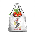 African American Heroes Grocery Bag Montford Point Marines - White - African Pride