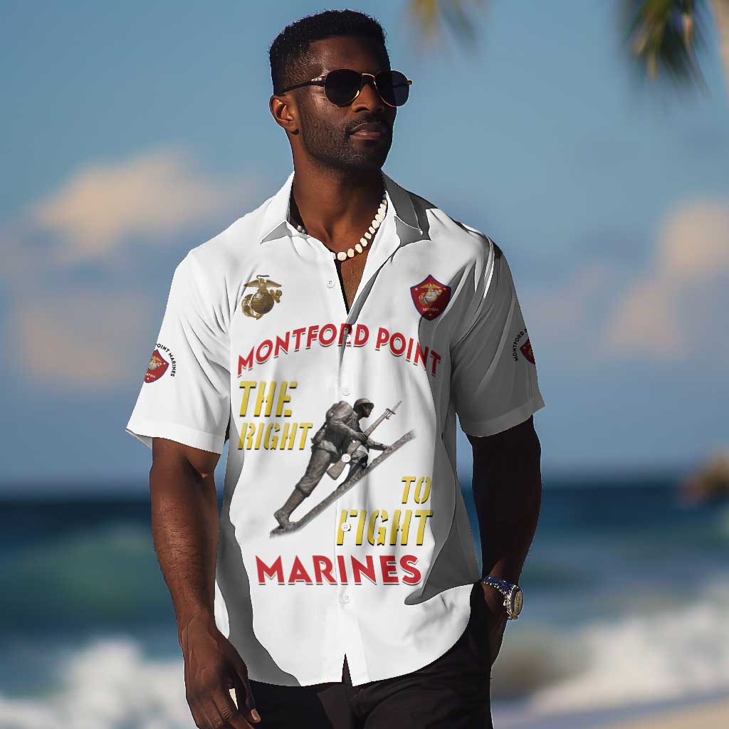 African American Heroes Hawaiian Shirt Montford Point Marines - White - African Pride