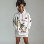 African American Heroes Hoodie Dress Montford Point Marines - White - African Pride