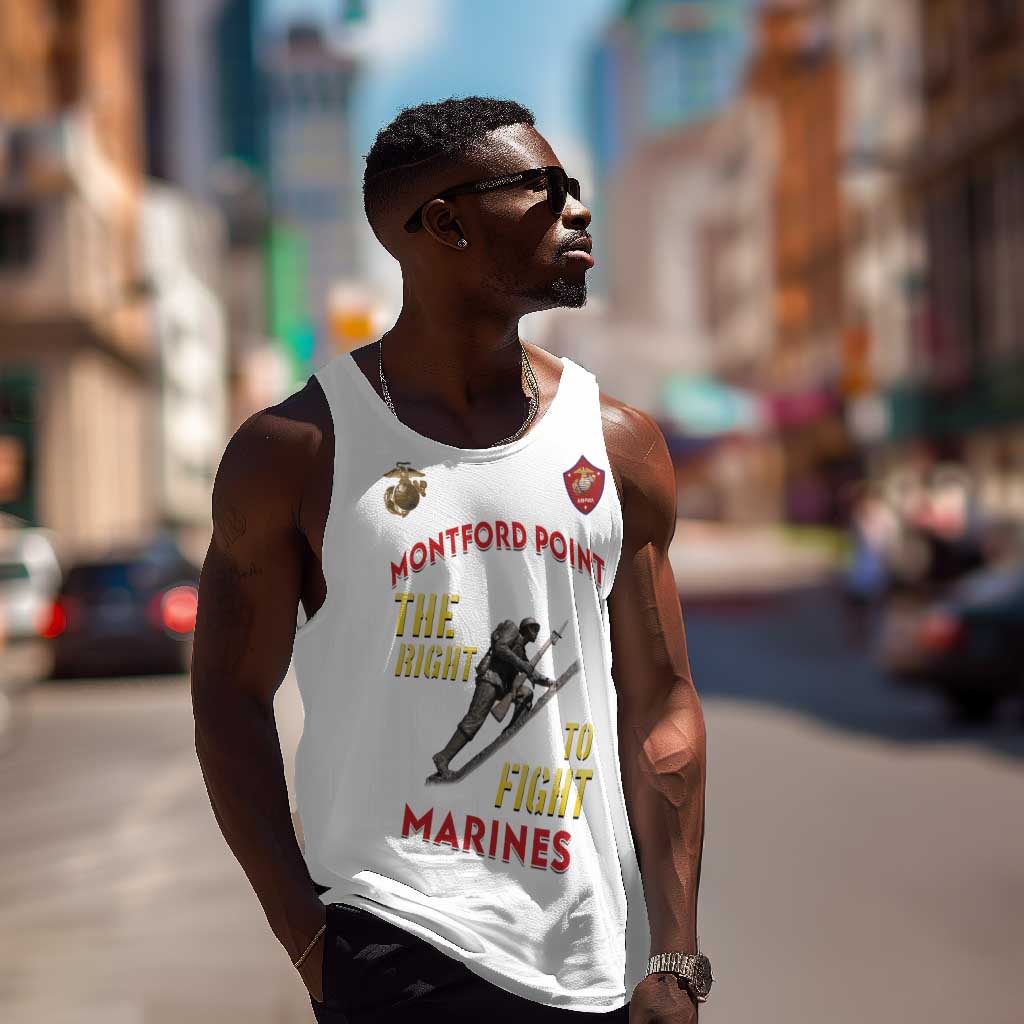 African American Heroes Men Tank Top Montford Point Marines - White - African Pride