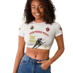 African American Heroes Raglan Cropped T shirt Montford Point Marines - White - African Pride