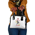 African American Heroes Shoulder Handbag Montford Point Marines - White - African Pride