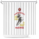 African American Heroes Shower Curtain Montford Point Marines - White - African Pride