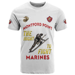 African American Heroes T shirt Montford Point Marines - White - African Pride
