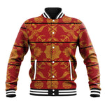 Basotho Blanket Baseball Jacket Lesotho Seanamarena Kharetsa Royal Red - African Pride