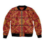 Basotho Blanket Bomber Jacket Lesotho Seanamarena Kharetsa Royal Red - African Pride
