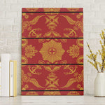 Basotho Blanket Canvas Wall Art Lesotho Seanamarena Kharetsa Royal Red - African Pride