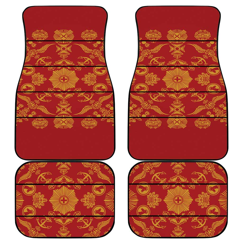 Basotho Blanket Car Mats Lesotho Seanamarena Kharetsa Royal Red - African Pride