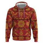 Basotho Blanket Hoodie Lesotho Seanamarena Kharetsa Royal Red - African Pride