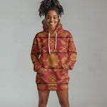 Basotho Blanket Hoodie Dress Lesotho Seanamarena Kharetsa Royal Red - African Pride