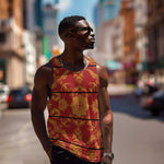 Basotho Blanket Men Tank Top Lesotho Seanamarena Kharetsa Royal Red - African Pride