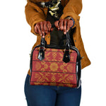 Basotho Blanket Shoulder Handbag Lesotho Seanamarena Kharetsa Royal Red - African Pride
