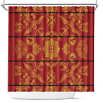 Basotho Blanket Shower Curtain Lesotho Seanamarena Kharetsa Royal Red - African Pride