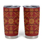 Basotho Blanket Tumbler Cup Lesotho Seanamarena Kharetsa Royal Red - African Pride