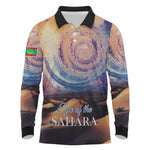 Mauritania Eyes of the SaharaLong Sleeve Polo Shirt - African Pride