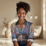 Mauritania Eyes of the SaharaWomen Casual Shirt - African Pride