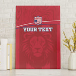 Custom Liberia Canvas Wall Art Football Lion Mascot - Red