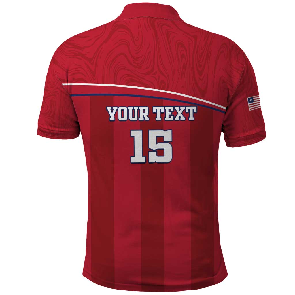 Custom Liberia Polo Shirt Football Lion Mascot - Red