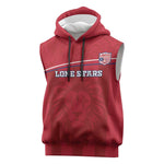 Custom Liberia Sleeveless Hoodie Football Lion Mascot - Red - African Pride