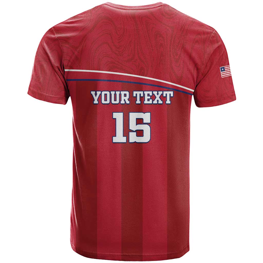 Custom Liberia T shirt Football Lion Mascot - Red