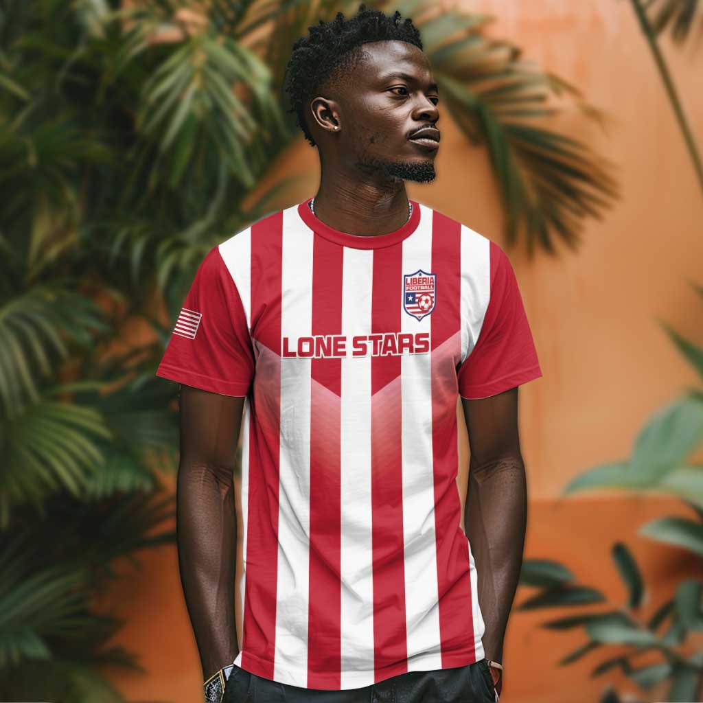 Custom Liberia Football T shirt The Lone Stars Sporty Style