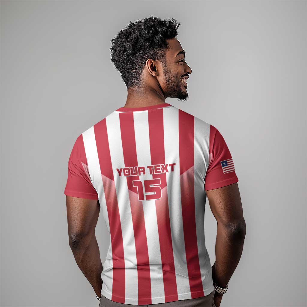 Custom Liberia Football T shirt The Lone Stars Sporty Style
