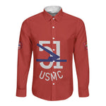 51 USMC Legacy Long Sleeve Button Shirt Proud Montford Point Marines - African Pride