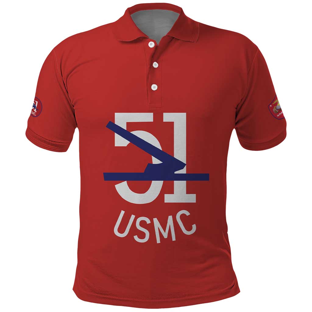 51 USMC Legacy Polo Shirt Proud Montford Point Marines - African Pride