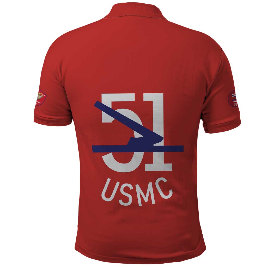 51 USMC Legacy Polo Shirt Proud Montford Point Marines - African Pride