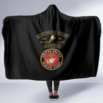 Montford Point Marines Hooded Blanket African American Heroes Black - African Pride
