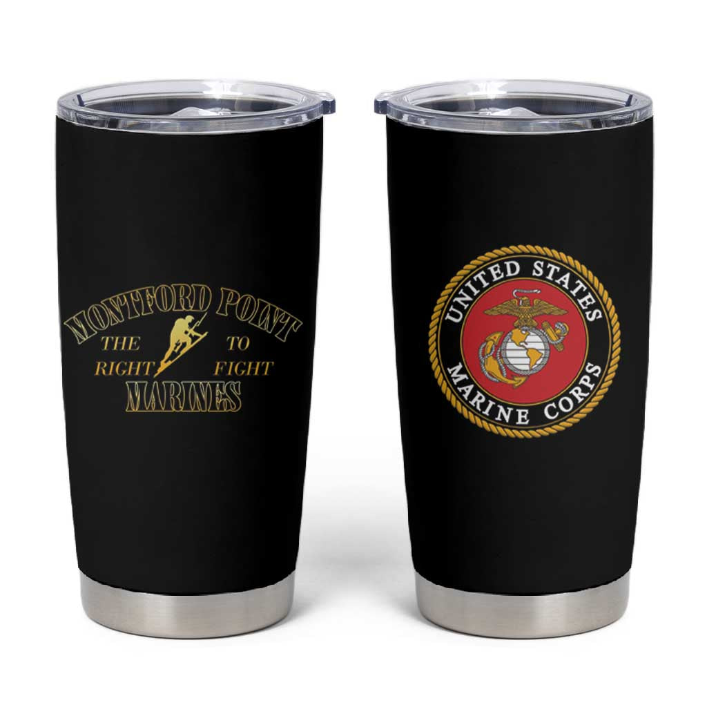 Montford Point Marines Tumbler Cup African American Heroes Black - African Pride
