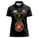 Montford Point Marines Women Polo Shirt African American Heroes Black - African Pride