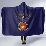 Montford Point Marines Hooded Blanket African American Heroes Navy Blue - African Pride
