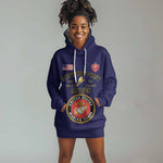 Montford Point Marines Hoodie Dress African American Heroes Navy Blue - African Pride