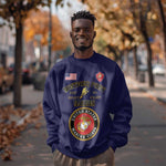 Montford Point Marines Sweatshirt African American Heroes Navy Blue - African Pride