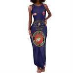 Montford Point Marines Tank Maxi Dress African American Heroes Navy Blue - African Pride