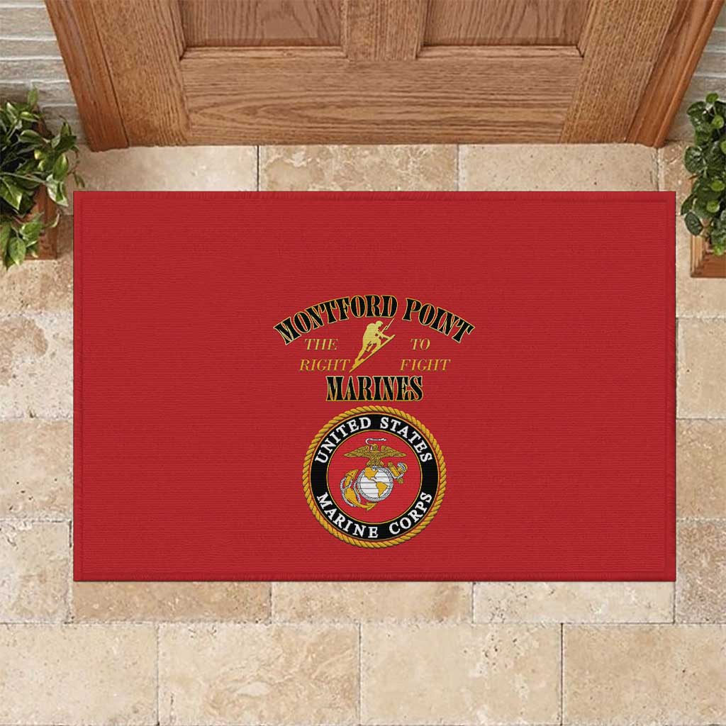 Montford Point Marines Rubber Doormat African American Heroes Red - African Pride