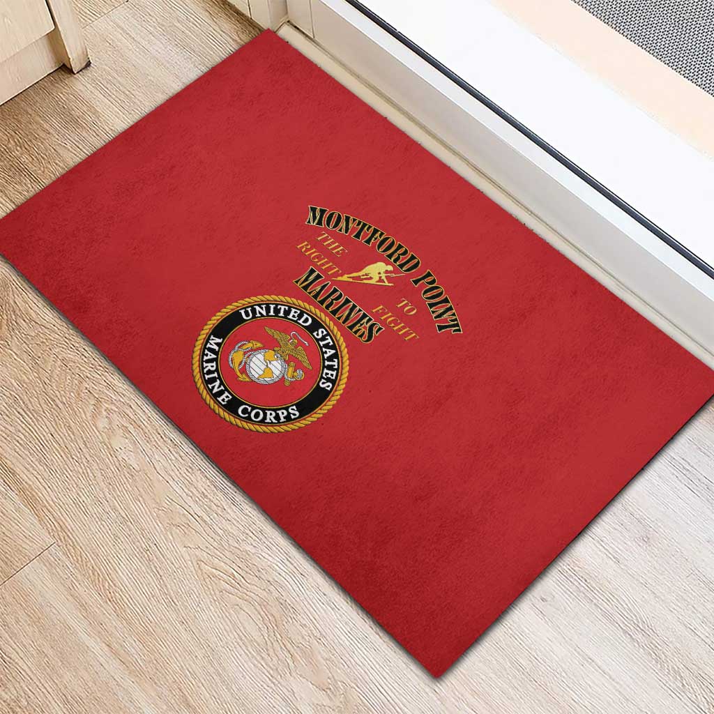 Montford Point Marines Rubber Doormat African American Heroes Red - African Pride