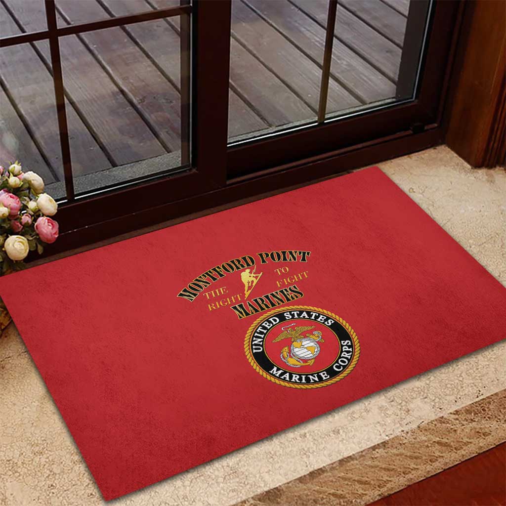 Montford Point Marines Rubber Doormat African American Heroes Red - African Pride