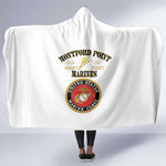 Montford Point Marines Hooded Blanket African American Heroes White - African Pride